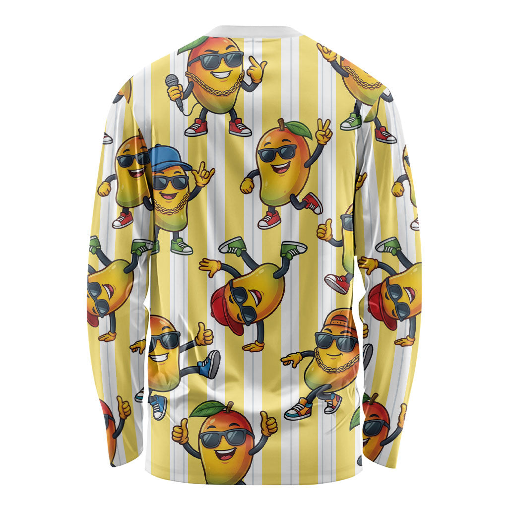 Funny Hawaii Mango Hip Hop Cartoon Long Sleeve Shirt Summer Beach Party LT19 - Polynesian Pride
