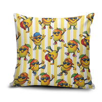 Funny Hawaii Mango Hip Hop Cartoon Pillow Cover Summer Beach Party LT19 Yellow - Polynesian Pride
