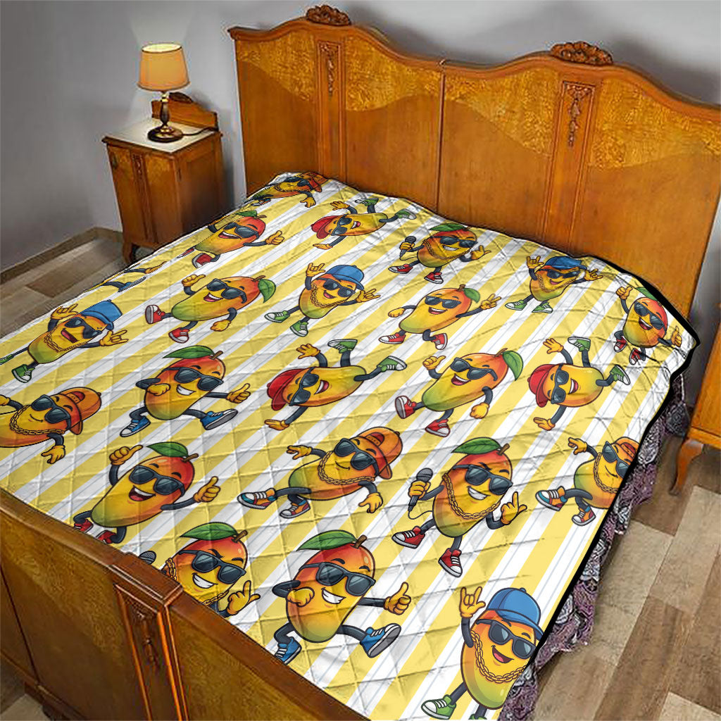 Funny Hawaii Mango Hip Hop Cartoon Quilt Summer Beach Party LT19 - Polynesian Pride