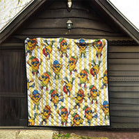 Funny Hawaii Mango Hip Hop Cartoon Quilt Summer Beach Party LT19 - Polynesian Pride