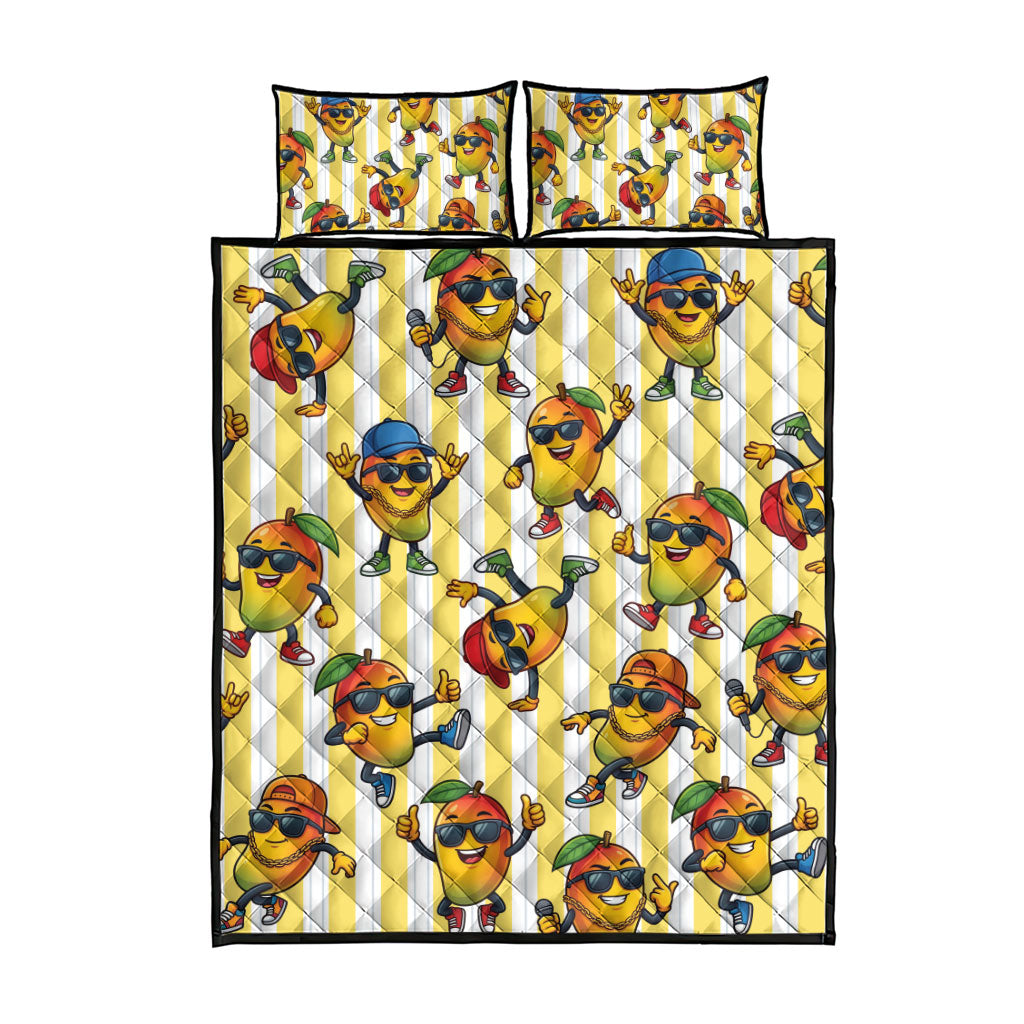 Funny Hawaii Mango Hip Hop Cartoon Quilt Bed Set Summer Beach Party LT19 - Polynesian Pride