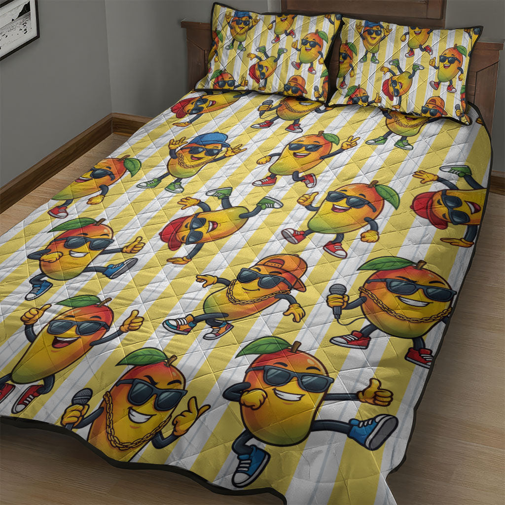 Funny Hawaii Mango Hip Hop Cartoon Quilt Bed Set Summer Beach Party LT19 - Polynesian Pride