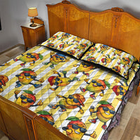Funny Hawaii Mango Hip Hop Cartoon Quilt Bed Set Summer Beach Party LT19 - Polynesian Pride
