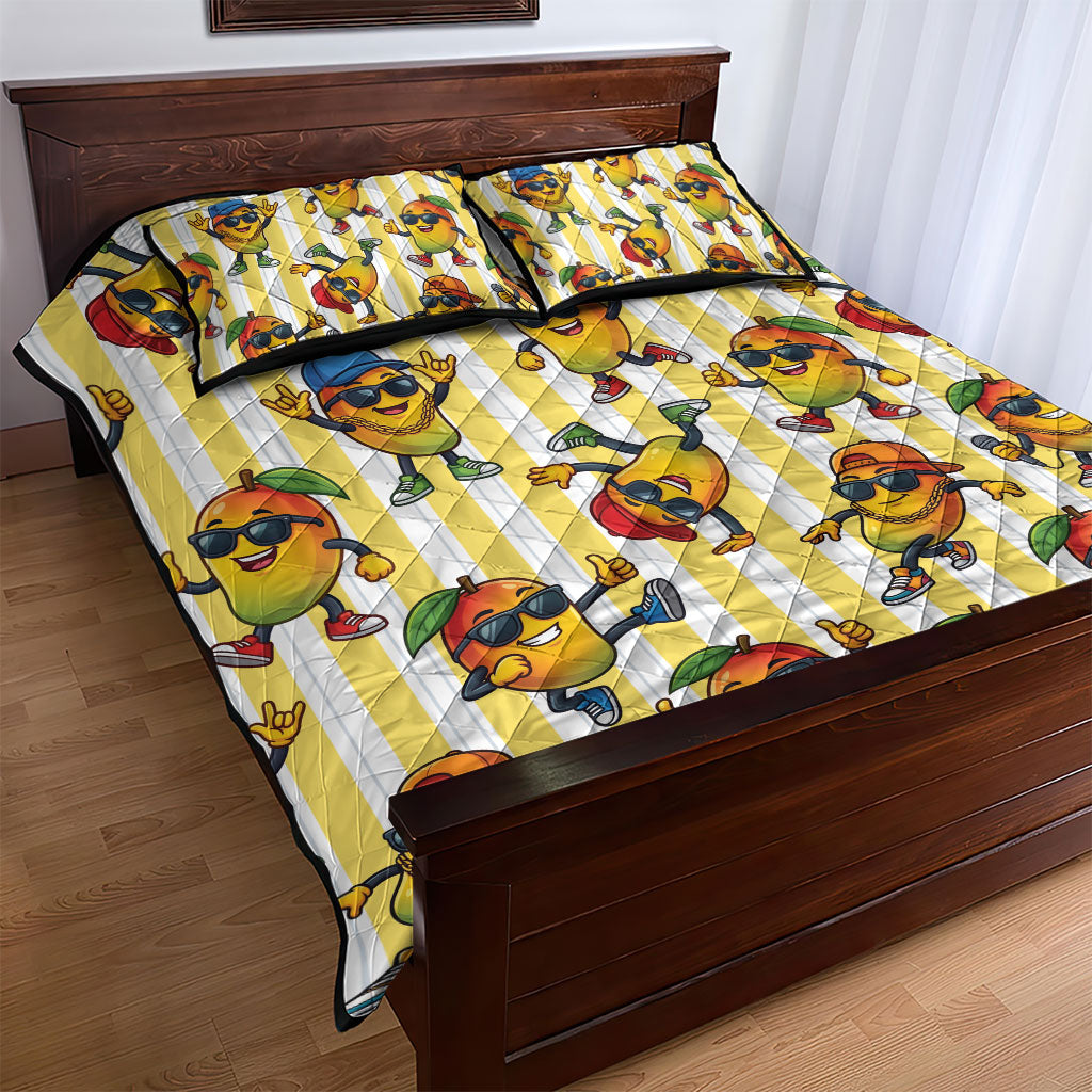 Funny Hawaii Mango Hip Hop Cartoon Quilt Bed Set Summer Beach Party LT19 - Polynesian Pride