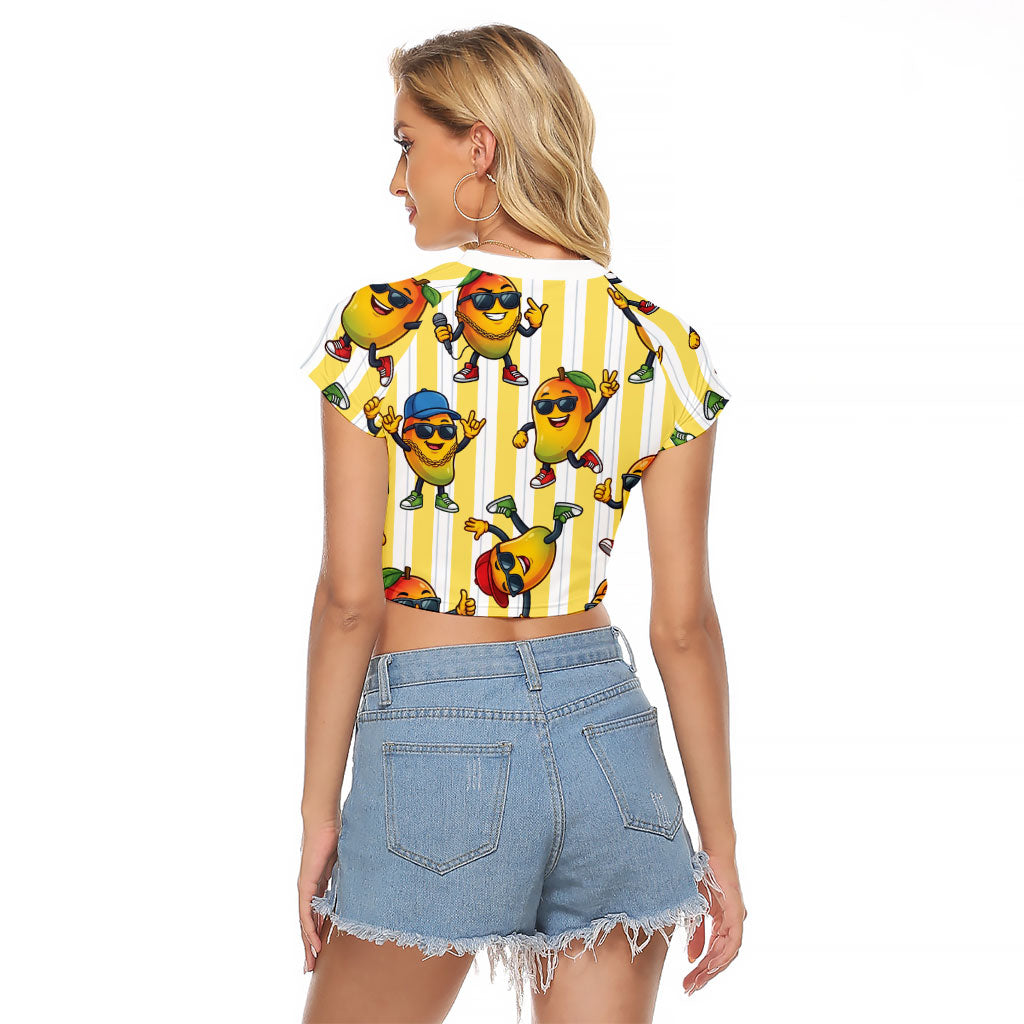 Funny Hawaii Mango Hip Hop Cartoon Raglan Cropped T Shirt Summer Beach Party LT19 - Polynesian Pride