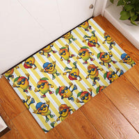 Funny Hawaii Mango Hip Hop Cartoon Rubber Doormat Summer Beach Party LT19 - Polynesian Pride