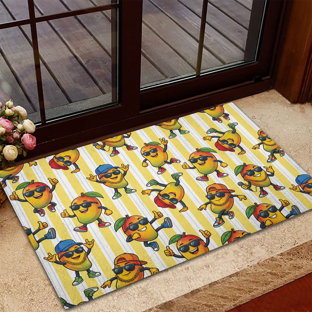 Funny Hawaii Mango Hip Hop Cartoon Rubber Doormat Summer Beach Party LT19 - Polynesian Pride