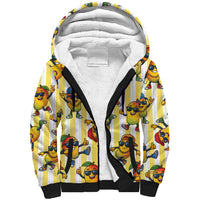 Funny Hawaii Mango Hip Hop Cartoon Sherpa Hoodie Summer Beach Party LT19 Unisex Yellow - Polynesian Pride