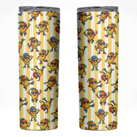 Funny Hawaii Mango Hip Hop Cartoon Skinny Tumbler Summer Beach Party LT19 Yellow - Polynesian Pride