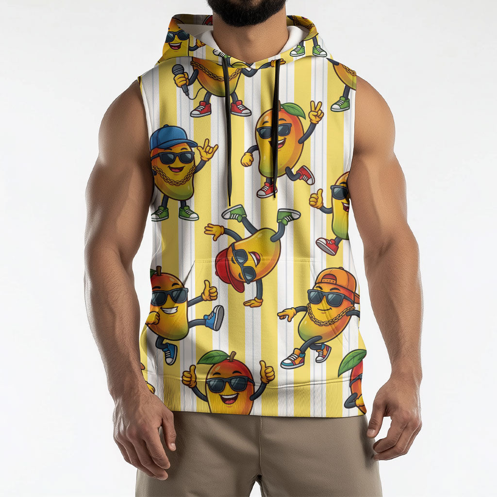 Funny Hawaii Mango Hip Hop Cartoon Sleeveless Hoodie Summer Beach Party LT19 - Polynesian Pride