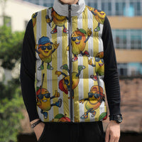 Funny Hawaii Mango Hip Hop Cartoon Sleeveless Puffer Jacket Summer Beach Party LT19 - Polynesian Pride