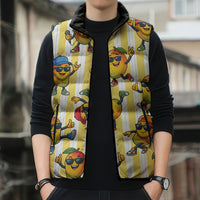 Funny Hawaii Mango Hip Hop Cartoon Sleeveless Puffer Jacket Summer Beach Party LT19 - Polynesian Pride
