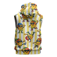 Funny Hawaii Mango Hip Hop Cartoon Sleeveless Zip Hoodie Summer Beach Party LT19 - Polynesian Pride