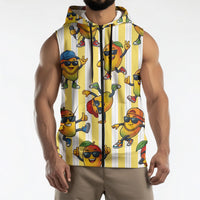 Funny Hawaii Mango Hip Hop Cartoon Sleeveless Zip Hoodie Summer Beach Party LT19 - Polynesian Pride