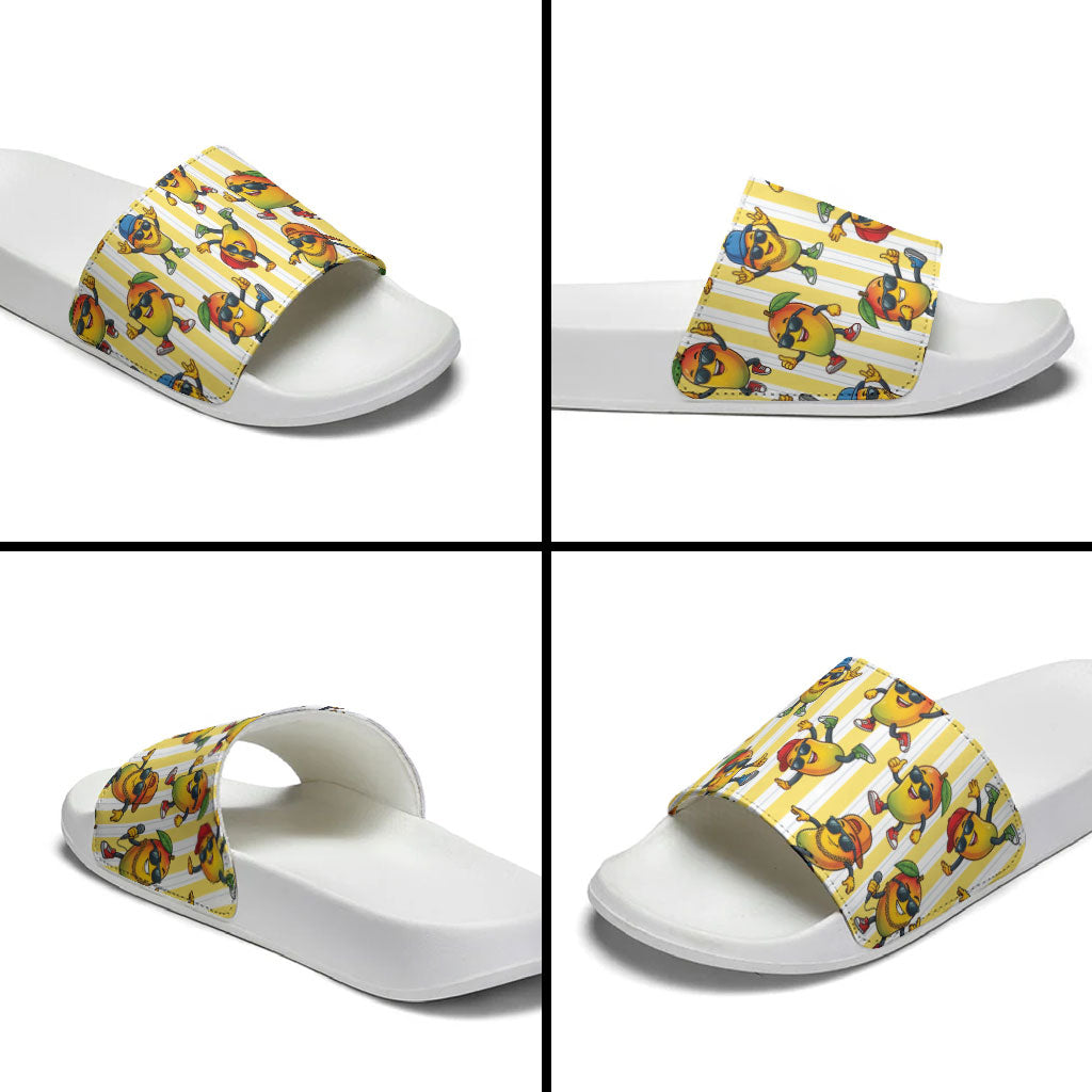 Funny Hawaii Mango Hip Hop Cartoon Slide Sandals Summer Beach Party LT19 - Polynesian Pride