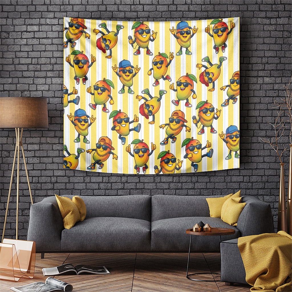 Funny Hawaii Mango Hip Hop Cartoon Tapestry Summer Beach Party LT19 Yellow - Polynesian Pride