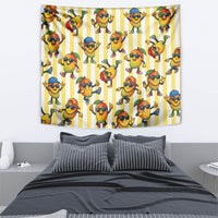 Funny Hawaii Mango Hip Hop Cartoon Tapestry Summer Beach Party LT19 - Polynesian Pride
