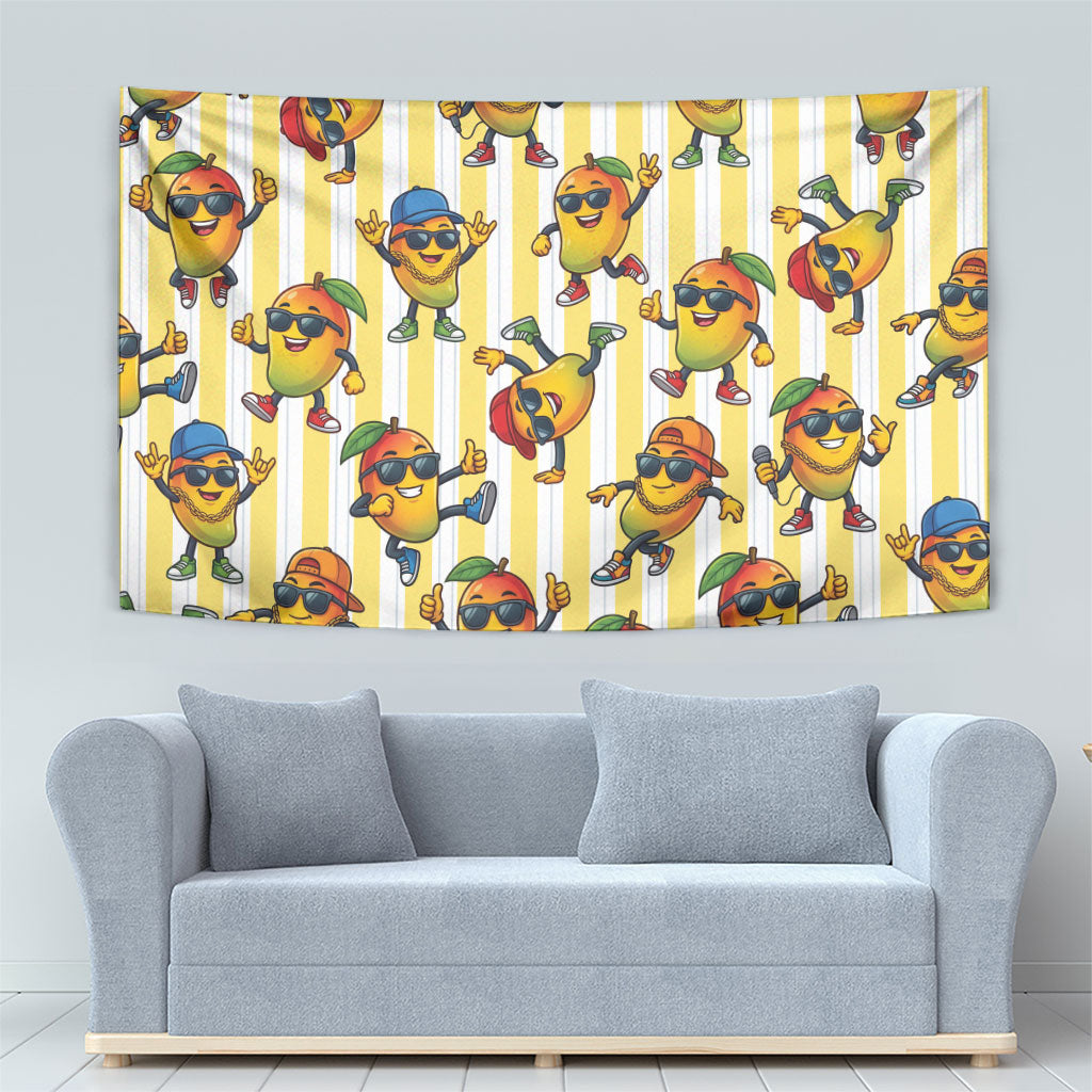 Funny Hawaii Mango Hip Hop Cartoon Tapestry Summer Beach Party LT19 - Polynesian Pride