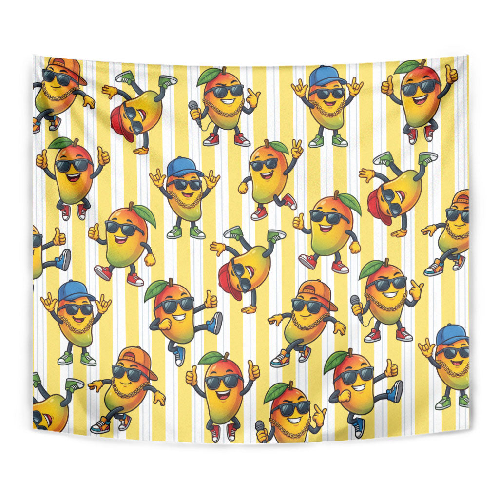 Funny Hawaii Mango Hip Hop Cartoon Tapestry Summer Beach Party LT19 - Polynesian Pride