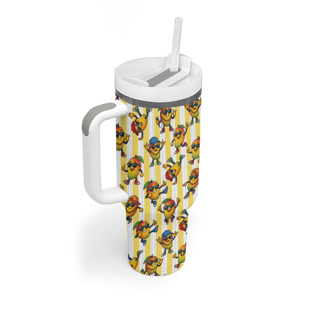 Funny Hawaii Mango Hip Hop Cartoon Tumbler With Handle Summer Beach Party LT19 - Polynesian Pride