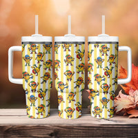 Funny Hawaii Mango Hip Hop Cartoon Tumbler With Handle Summer Beach Party LT19 - Polynesian Pride