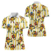 Funny Hawaii Mango Hip Hop Cartoon Women Polo Shirt Summer Beach Party LT19 - Polynesian Pride