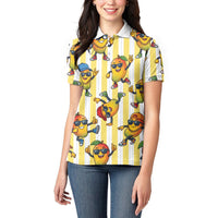 Funny Hawaii Mango Hip Hop Cartoon Women Polo Shirt Summer Beach Party LT19 - Polynesian Pride