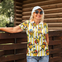 Funny Hawaii Mango Hip Hop Cartoon Women Polo Shirt Summer Beach Party LT19 - Polynesian Pride