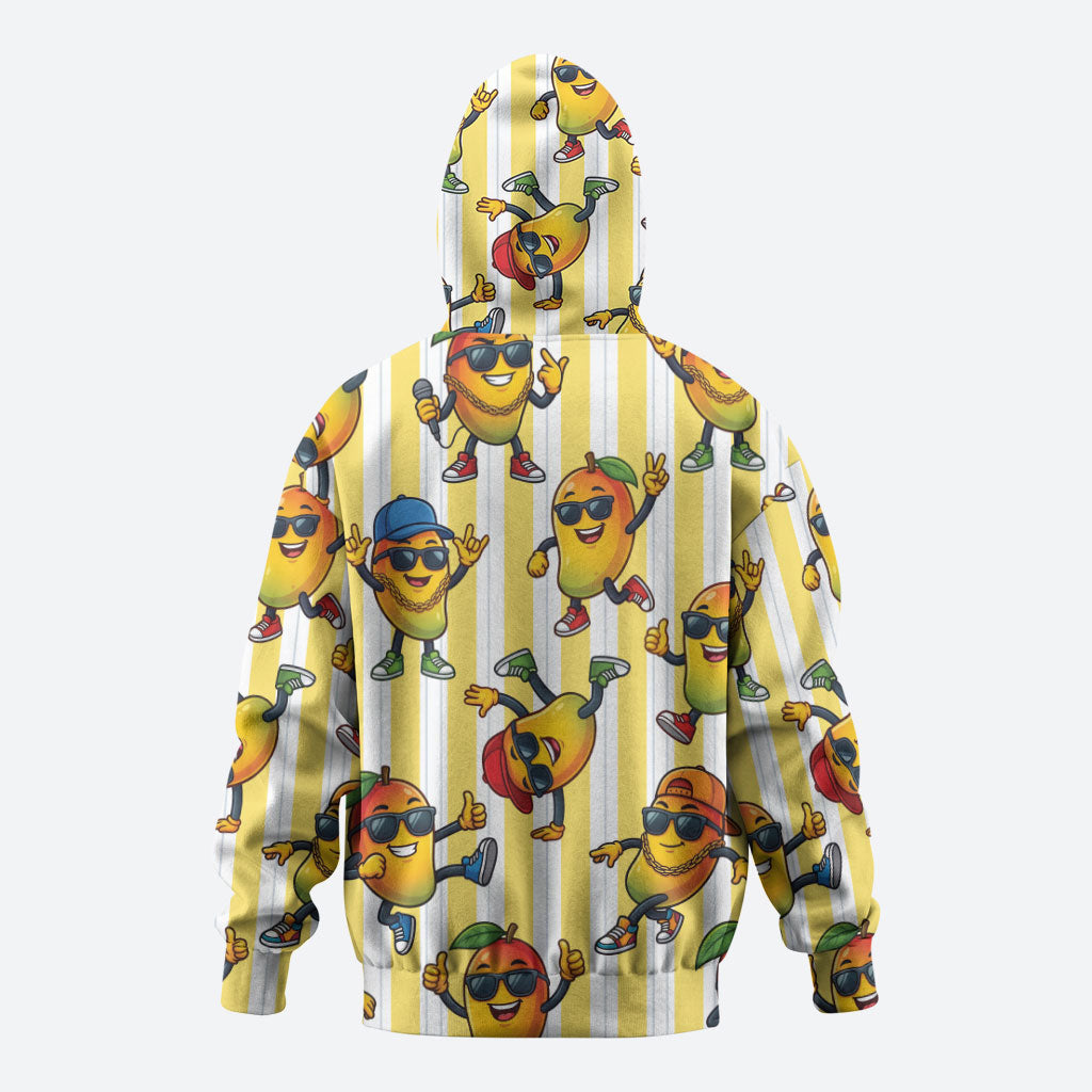 Funny Hawaii Mango Hip Hop Cartoon Zip Hoodie Summer Beach Party LT19 - Polynesian Pride