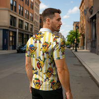 Funny Hawaii Mango Hip Hop Cartoon Zipper Polo Shirt Summer Beach Party LT19 - Polynesian Pride