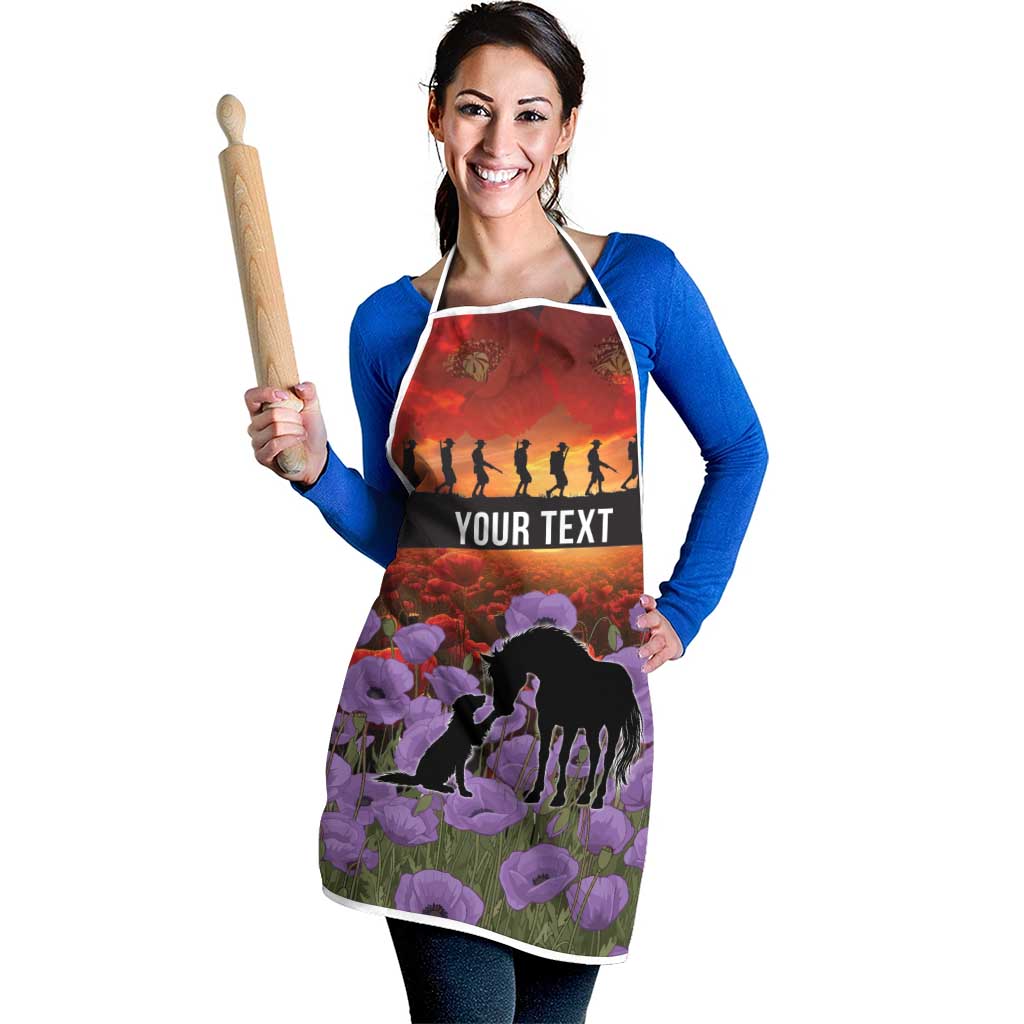 Personalised ANZAC Day Apron Remembering the Animals of War