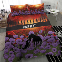 Personalised ANZAC Day Bedding Set Remembering the Animals of War