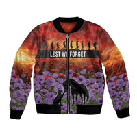 Personalised ANZAC Day Bomber Jacket Remembering the Animals of War