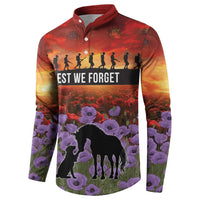 Personalised ANZAC Day Button Sweatshirt Remembering the Animals of War