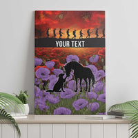 Personalised ANZAC Day Canvas Wall Art Remembering the Animals of War