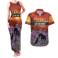 Personalised ANZAC Day Couples Matching Tank Maxi Dress and Hawaiian Shirt Remembering the Animals of War