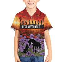 Personalised ANZAC Day Family Matching Summer Maxi Dress and Hawaiian Shirt Remembering the Animals of War
