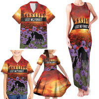 Personalised ANZAC Day Family Matching Tank Maxi Dress and Hawaiian Shirt Remembering the Animals of War
