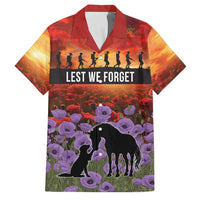 Personalised ANZAC Day Family Matching Tank Maxi Dress and Hawaiian Shirt Remembering the Animals of War
