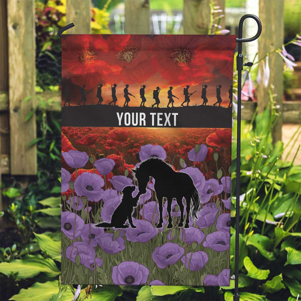 Personalised ANZAC Day Garden Flag Remembering the Animals of War