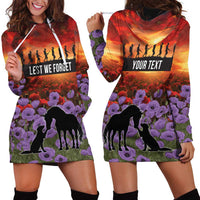 Personalised ANZAC Day Hoodie Dress Remembering the Animals of War LT19 - Polynesian Pride