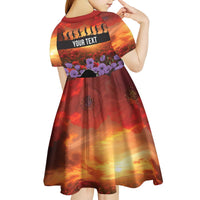 Personalised ANZAC Day Kid Short Sleeve Dress Remembering the Animals of War LT19 - Polynesian Pride
