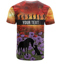 Personalised ANZAC Day T Shirt Remembering the Animals of War