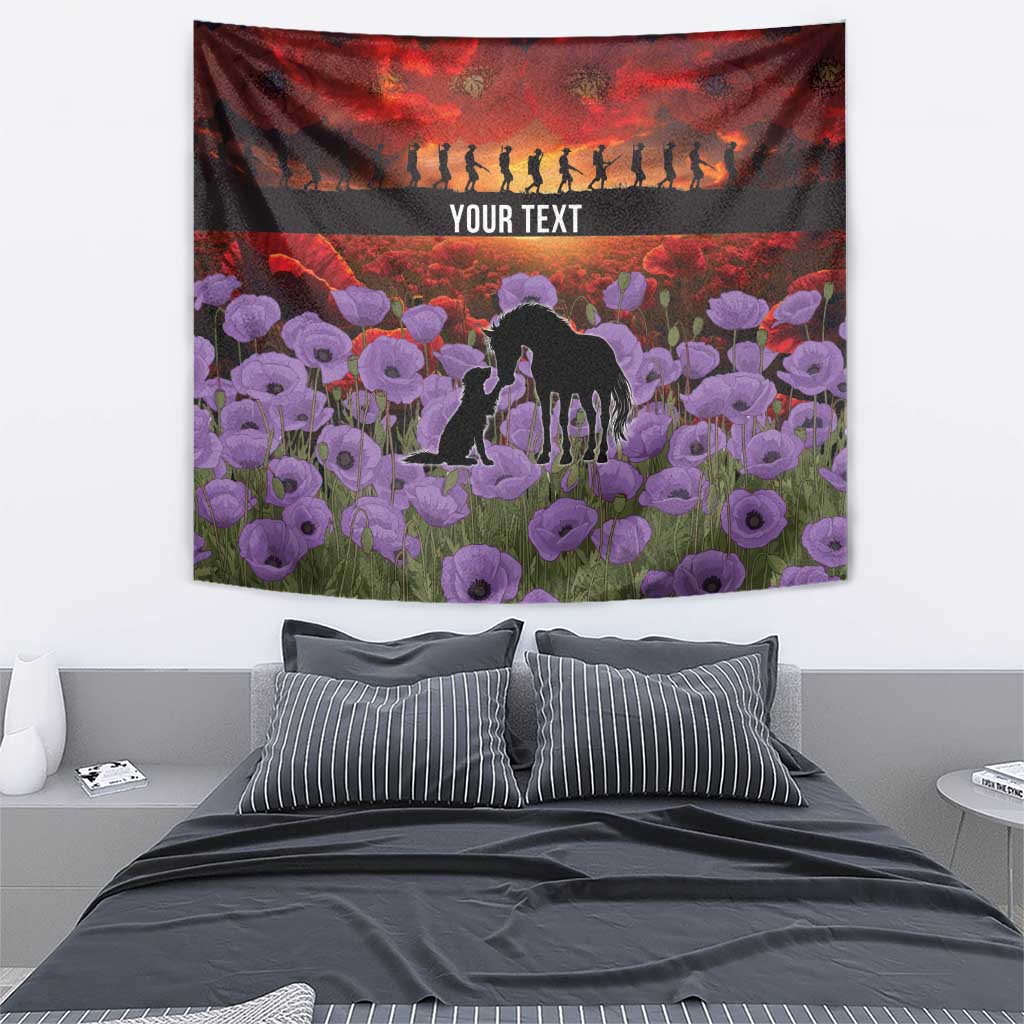 Personalised ANZAC Day Tapestry Remembering the Animals of War