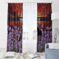 Personalised ANZAC Day Window Curtain Remembering the Animals of War