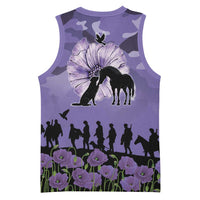 ANZAC Day Basketball Jersey Lest We Forget the Animals Too