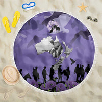 ANZAC Day Beach Blanket Lest We Forget the Animals Too