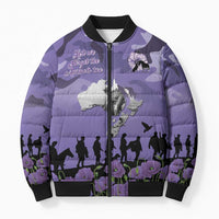 ANZAC Day Bomber Puffer Jacket Lest We Forget the Animals Too