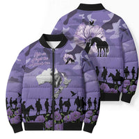 ANZAC Day Bomber Puffer Jacket Lest We Forget the Animals Too