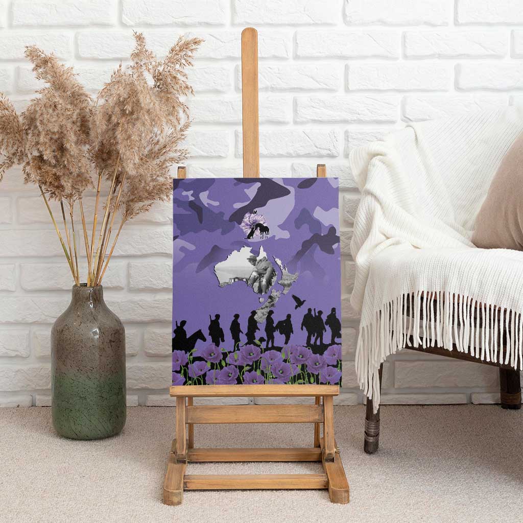 ANZAC Day Canvas Wall Art Lest We Forget the Animals Too